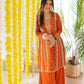 2 Piece - Embroidered Cotton Net Suit
