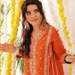 2 Piece - Embroidered Cotton Net Suit