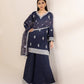 3 Piece - Embroidered Raw Silk Suit
