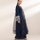 3 Piece - Embroidered Raw Silk Suit