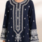 3 Piece - Embroidered Raw Silk Suit