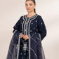 3 Piece - Embroidered Raw Silk Suit