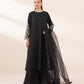 3 Piece - Embroidered Raw Silk Suit