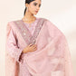 3 Piece - Embroidered Raw Silk Suit