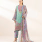 3 Piece - Printed Silk Suit