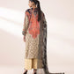 3 Piece - Printed Silk Suit
