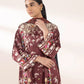 3 Piece - Printed Silk Suit