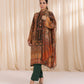 3 Piece - Printed Silk Suit