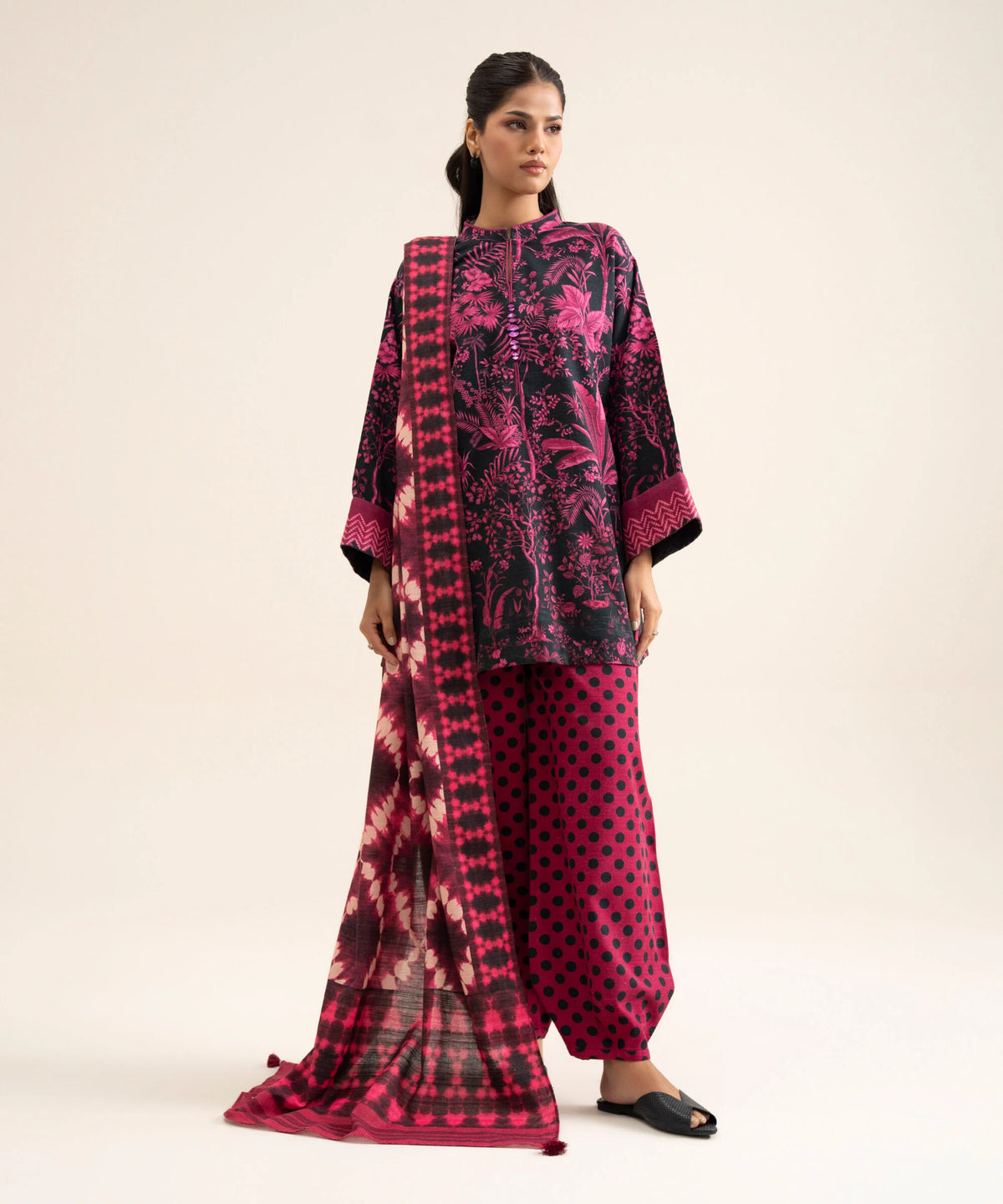 3 PIECE - PRINTED PREMIUM KHADDAR SUIT