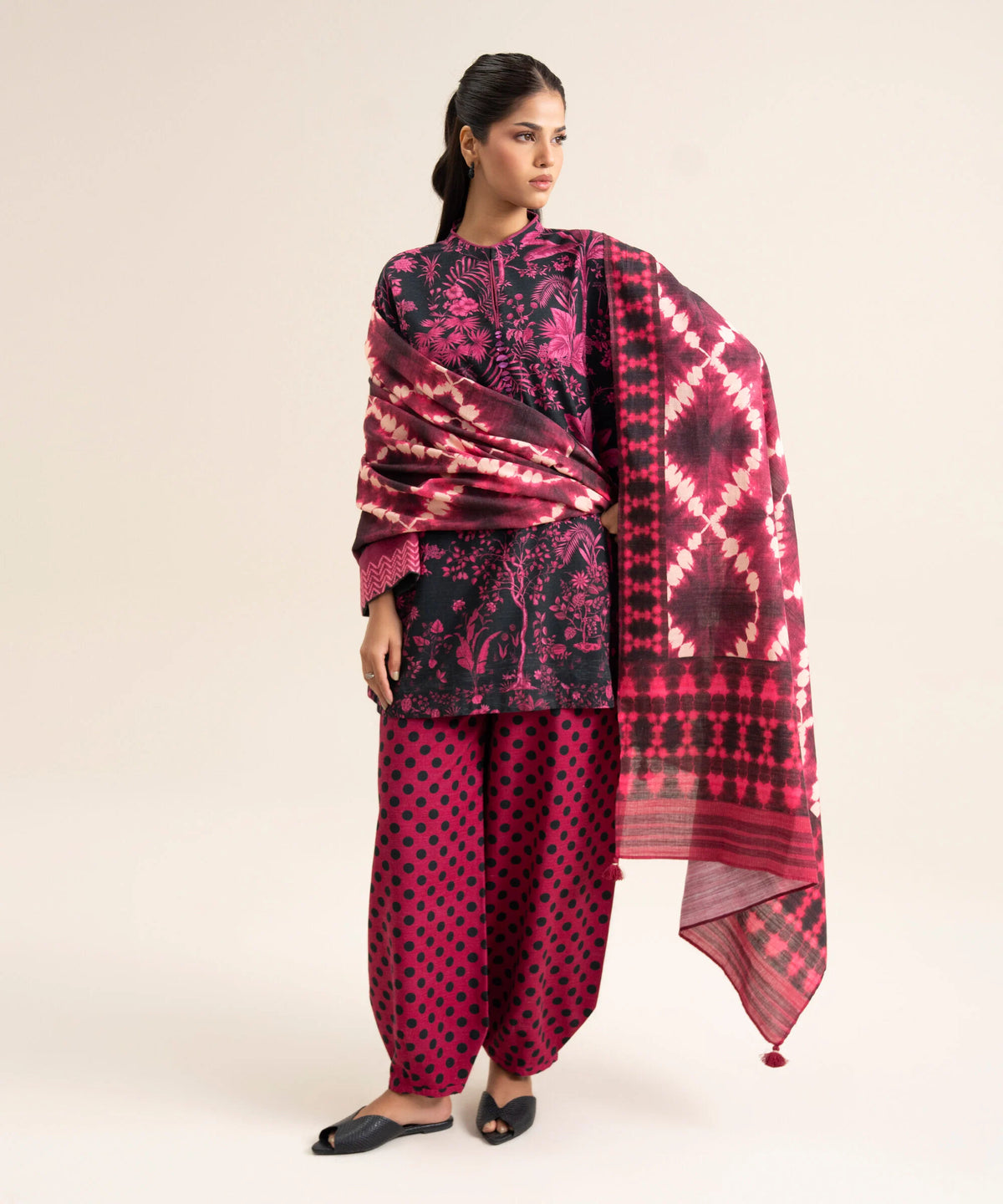 3 PIECE - PRINTED PREMIUM KHADDAR SUIT