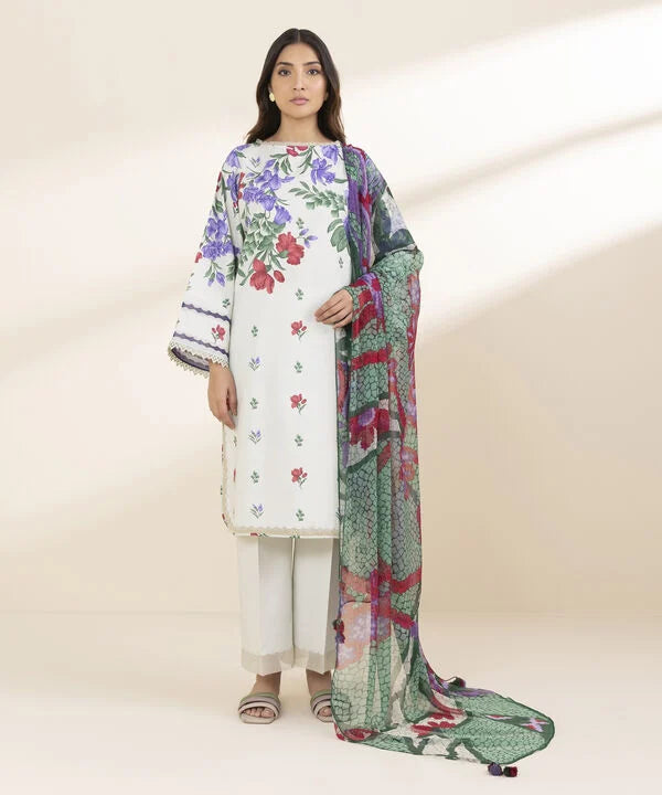 3 Piece - Printed Lawn Suit
