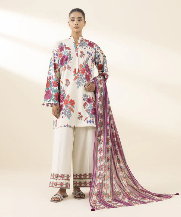 3 Piece - Printed Lawn Suit
