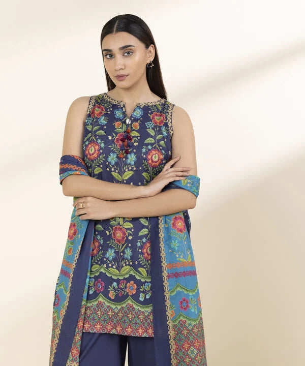 3 Piece - Printed Lawn Suit