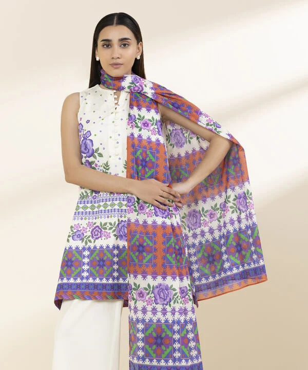 3 Piece - Printed Lawn Suit