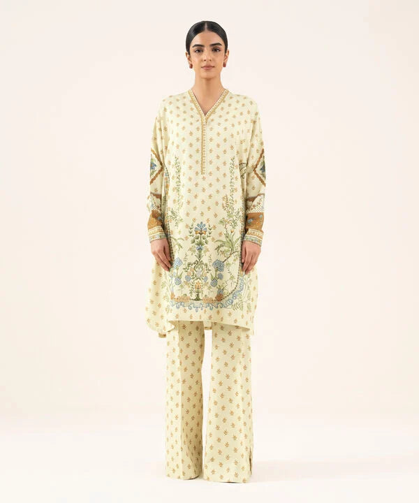2 Piece - Printed Viscose Khaddar Suit
