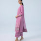 3 Piece - Embroidered Cotton Satin Suit
