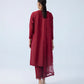 3 Piece - Embroidered Cotton Satin Suit