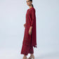 3 Piece - Embroidered Cotton Satin Suit