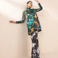 2 Piece - Embroidered Satin Suit