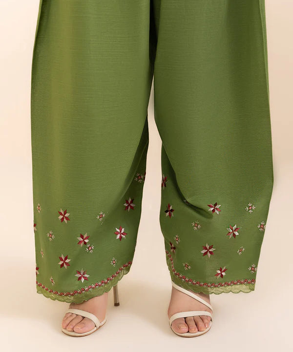 2 Piece - Embroidered Zari Khaddar Suit