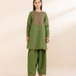 2 Piece - Embroidered Zari Khaddar Suit