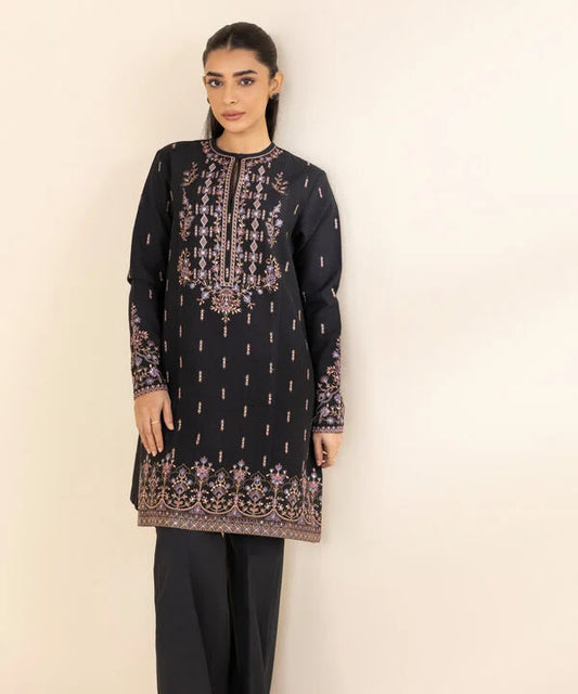 2 Piece - Embroidered Dobby Suit