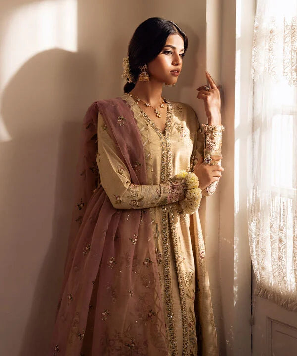 3 Piece - Embroidered Raw Silk Suit