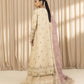 3 Piece - Embroidered Raw Silk Suit