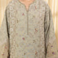 3 Piece - Embroidered Cotton Jacquard Suit