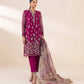 3 Piece - Embroidered Organza Suit