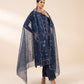 3 Piece - Embroidered Raw Silk Suit