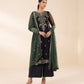 3 Piece - Embroidered Net Suit