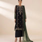 3 Piece - Embroidered Net Suit