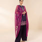 3 Piece - Embroidered Net Suit