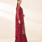3 Piece - Embroidered Net Suit