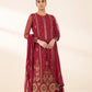 3 Piece - Embroidered Net Suit