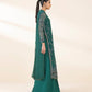 3 Piece - Embroidered Net Suit