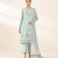 3 Piece - Embroidered Chiffon Suit