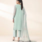 3 Piece - Embroidered Chiffon Suit