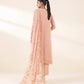 3 Piece - Embroidered Chiffon Suit