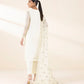 3 Piece - Embroidered Chiffon Suit