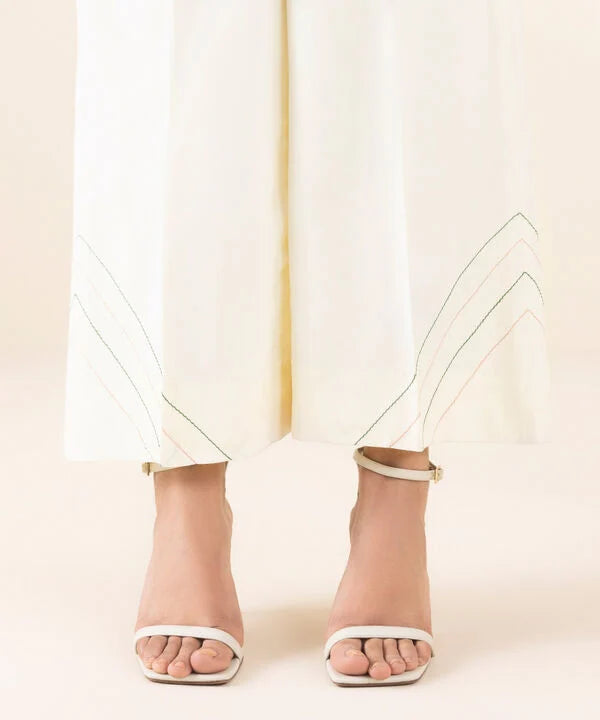 3 Piece - Embroidered Chiffon Suit