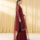 3 Piece - Embroidered Organza Suit