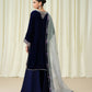 3 Piece - Embroidered Velvet Suit
