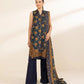 3 Piece - Printed Linen Suit