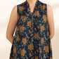 3 Piece - Printed Linen Suit