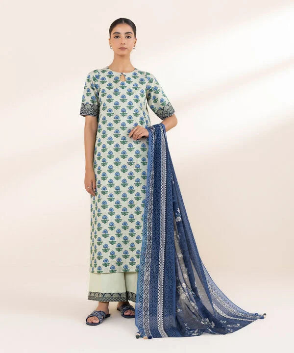 3 Piece - Printed Lawn Suit