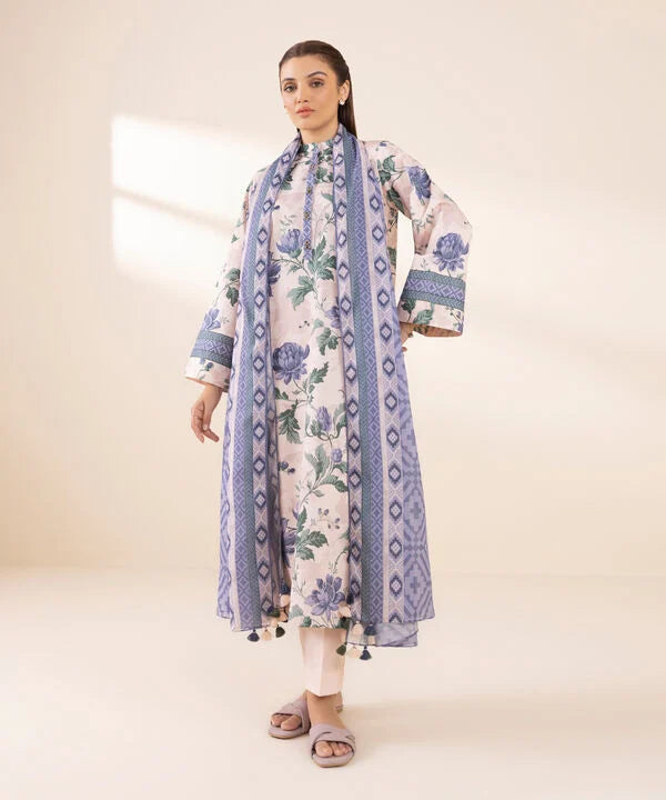 3 Piece - Printed Lawn Suit