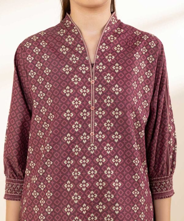 3 Piece - Printed Zari Lawn Suit