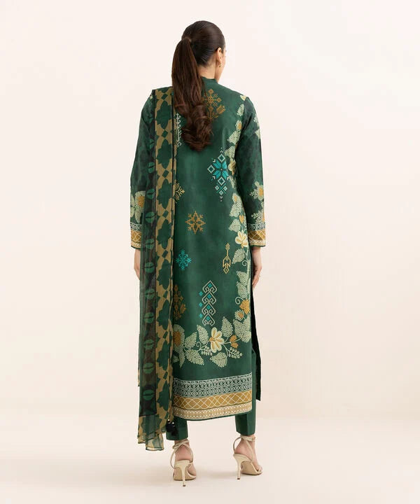 3 Piece - Printed Lawn Suit